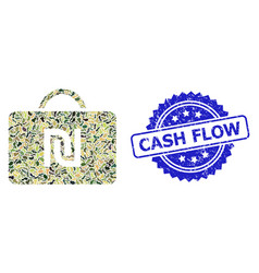 Textured Cash Flow Stamp And Military Camouflage