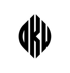 Dkw Circle Letter Logo Design With Circle