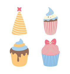 Cute Children Birthday Cupcake Set