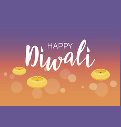 Happy Diwali Poster With Candles