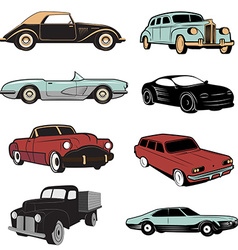 Emblems retro vintage race and super cars Vector Image