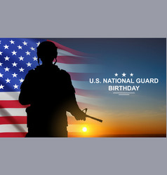 Silhouette Of Soldier With Usa Flag