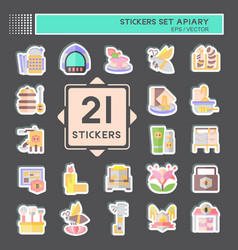 Sticker Set Apiary Related To Farm Symbol Simple