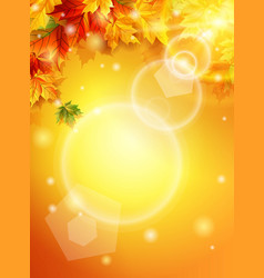 Bright Fall Poster With Warm Sunshine Autumn