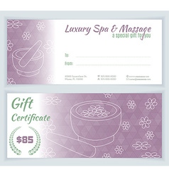 Spa Massage Gift Certificate Template