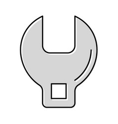 Crowfoot Wrench Tool Color Icon