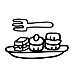 Cute Afternoon Tea Cake And Sandwiches Clipart