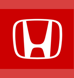 Honda Brand Logo Car Symbol White And Red Design