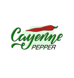 Cayenne Pepper Green Handwritten Text