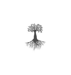 Gray Icon Tree Life With Dense Roots