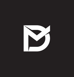 Letter Md Linked 3d Simple Logo