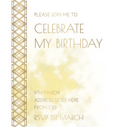 Gold Watercolor Invitation Design