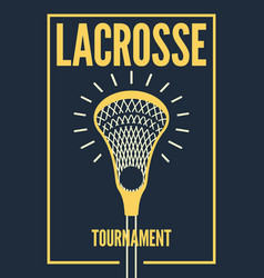 Lacrosse Tournament Typographical Vintage Poster