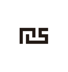 Letter Rs Square Geometric Symbol Simple Logo