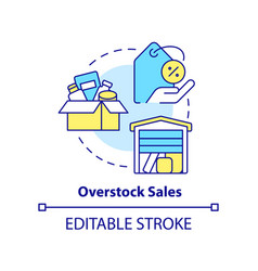 Overstock Sales Concept Icon