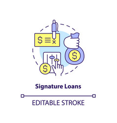 Signature Loans Concept Icon