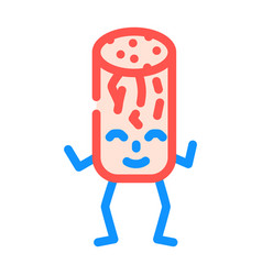 Pepperoni Meat Character Color Icon