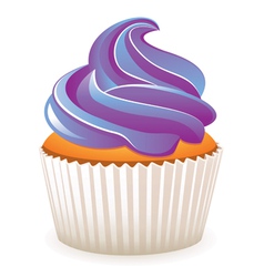 Cupcake with sprinkles Royalty Free Vector Image