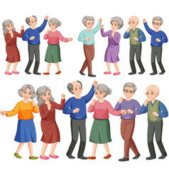 Set Of Older Adults Characters