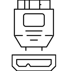 Usb Micro B Line Icon