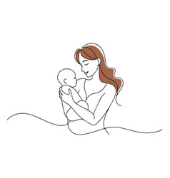 Woman Gently Holds Her Infant Child Close