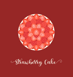 Aerial View Of Strawberry Cake