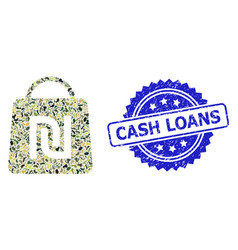 Distress Cash Loans Stamp Seal And Military