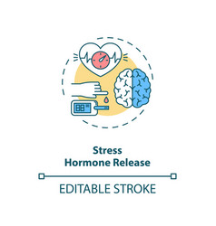 Stress Hormone Release Concept Icon