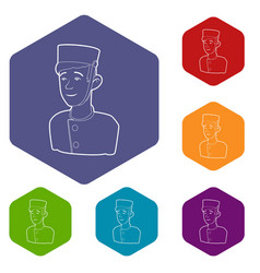 Doorman Icon Outline Style