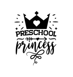 Preschool Princess Design On White Background