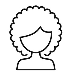 Short Curly Hair Icon Outline Model Towel