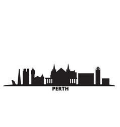 Australia Perth City Skyline Isolated