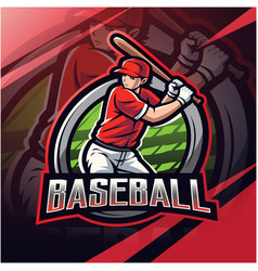 Baseball Esport Mascot Logo Design