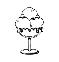 Coloring Book Ice Cream Cold Summer Dessert Hand