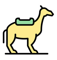 Desert Camel Icon Flat