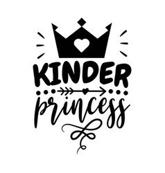 Kinder Princess Design On White Background