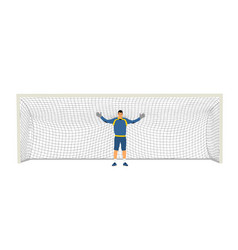 Soccer Goalkeeper In Front Of Goal