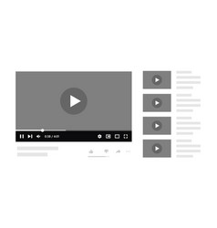 Video Player Mockup With Website Design Elements