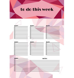 Weekly Planner Page Template To Do List