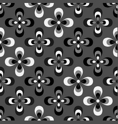 Black And White Geometric Flower Pattern