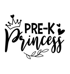 Pre-k Princess Design On White Background