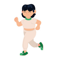 Woman Practicing Running