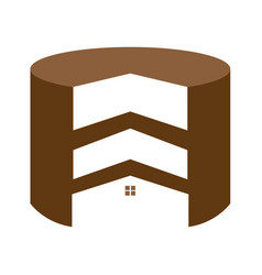 Chocolate Cake Home Icon Logo