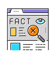 Fact Check News Media Color Icon