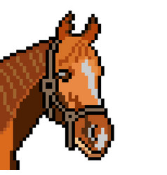 Horse Head With Pixel Art