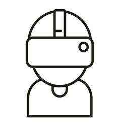 Kid Vr Headset Icon Outline Virtual