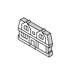 Single Family Detached House Isometric Icon