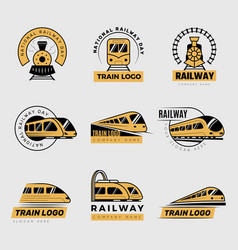 Train Logo Railway Transport Symbols Collection