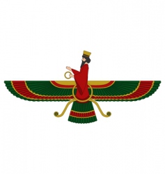 Faravahar Or Fravashi Symbol