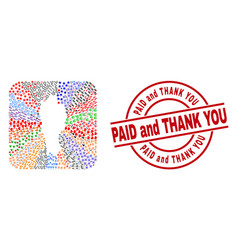 Paid And Thank You Badge And Mizoram State Map